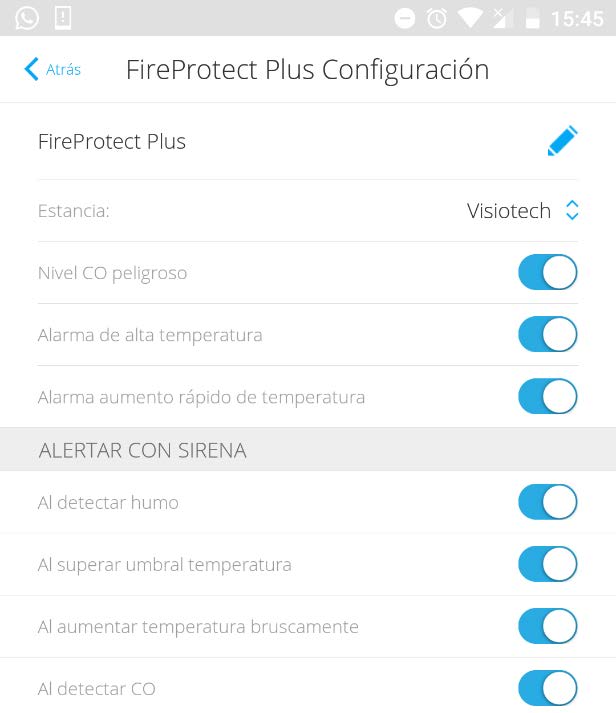 Configuración Fire protect plus Ajax
